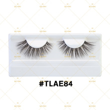 Lash Branding Eyelash Box For Naked 3D Silk Fiber Vegan Lashes With Clear Lash Band Customized Plastic Box TLAE